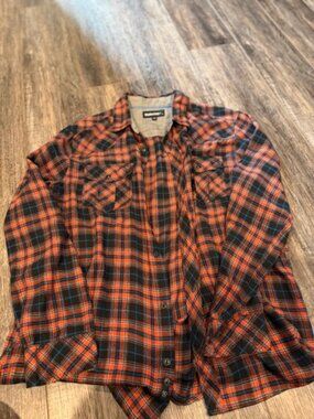 Burnside Red/Blue Mens Flannel Shirt - XL - Nice!!